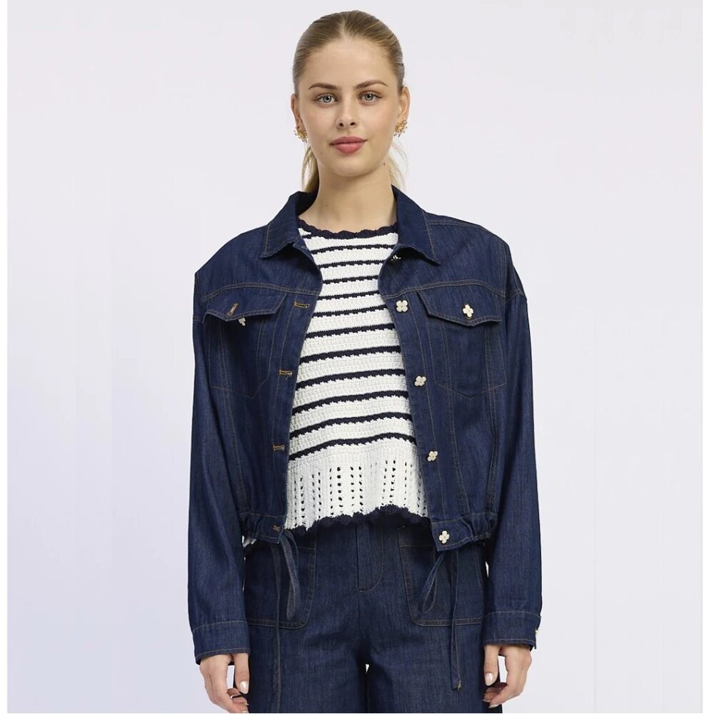 NWT! Jacquie the label Tessa Cotton Denim Jacket
